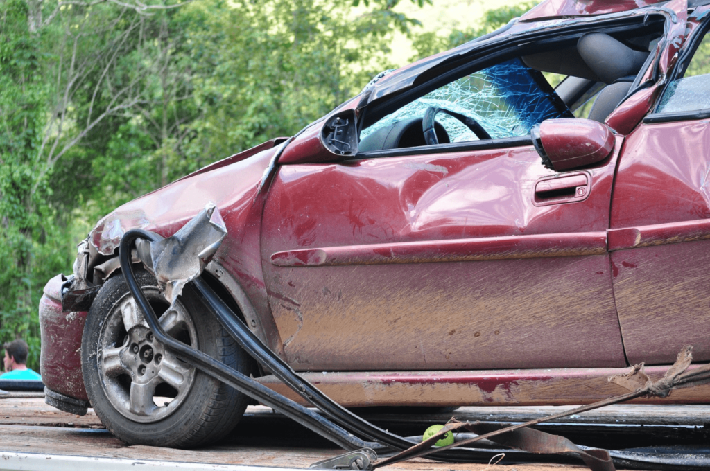 Damaged vehicle