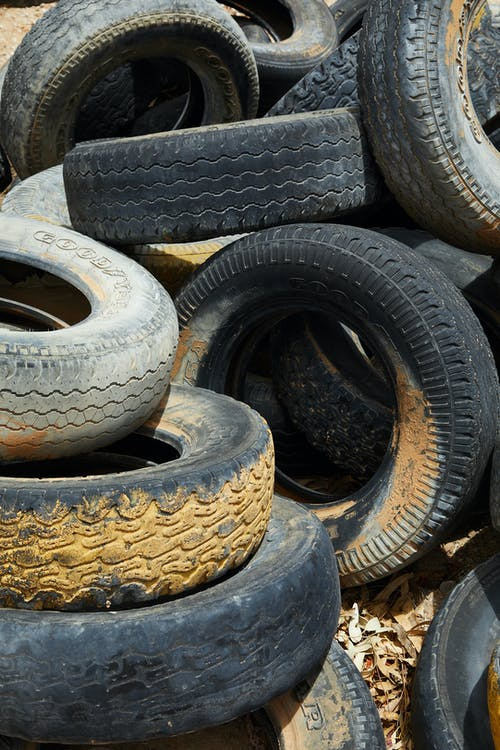 A heap of old tires