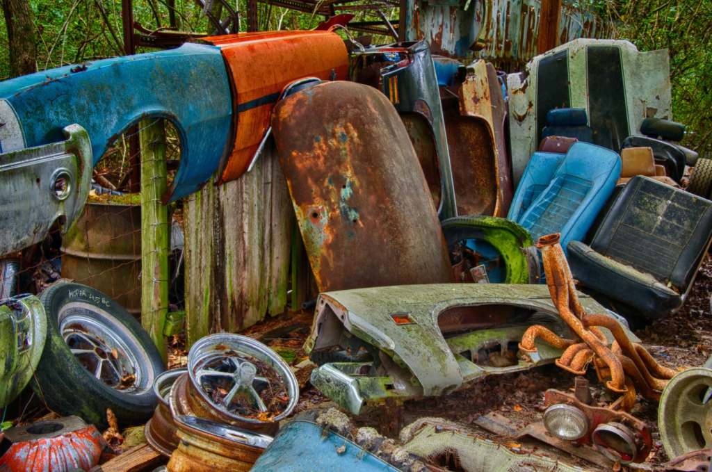 Scrap metal part of vehicles