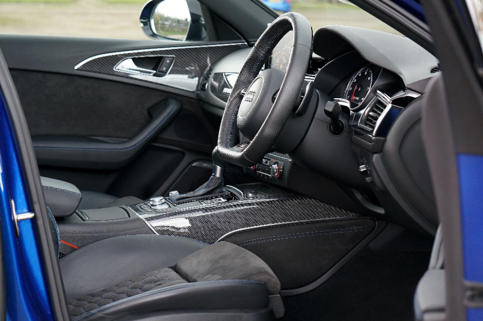 Blue car interior