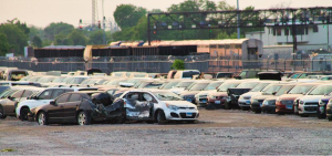 A car recycling facility