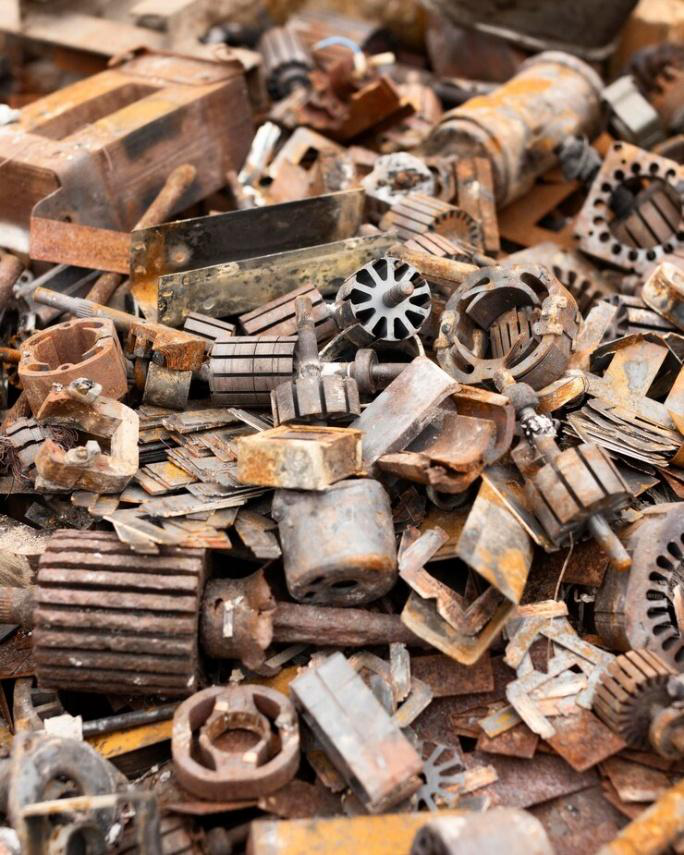 A collection of repurposed car parts.