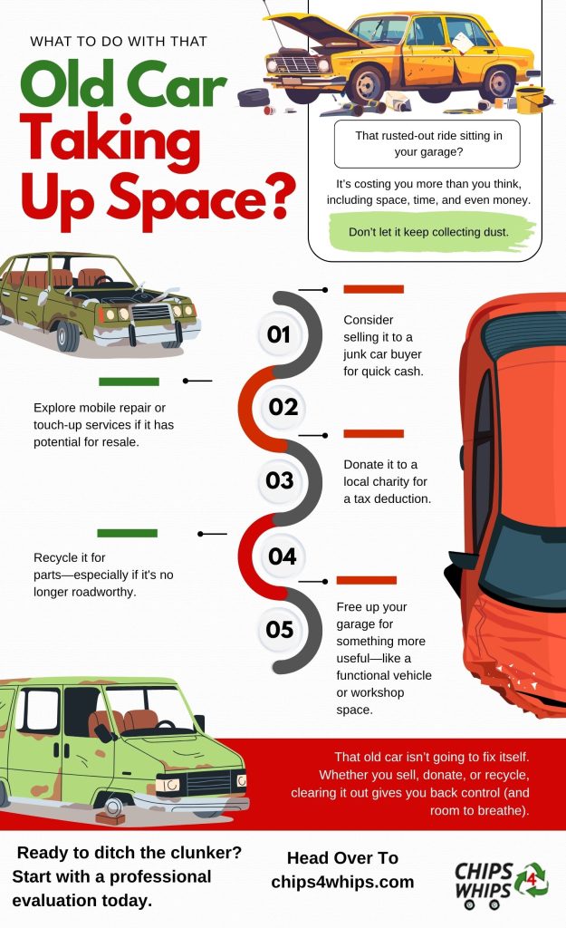 That rusted-out ride sitting in your garage? It's costing you more than you think, including space, time, and even money. Don't let it keep collecting dust.