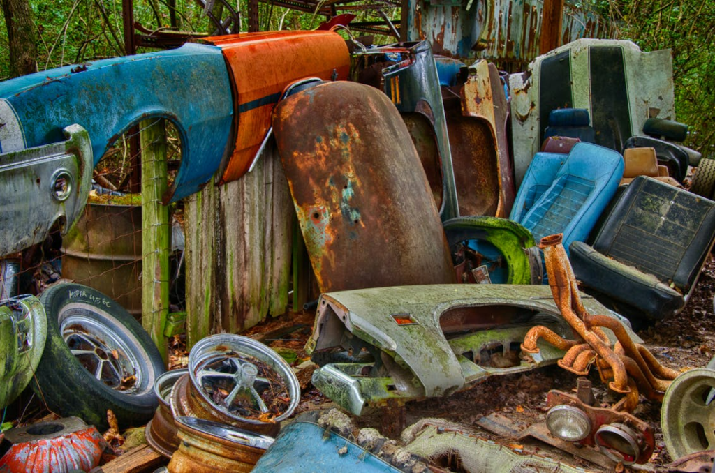 Scrap metal and car parts