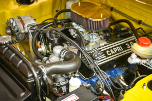 An image of a Ford car engine.