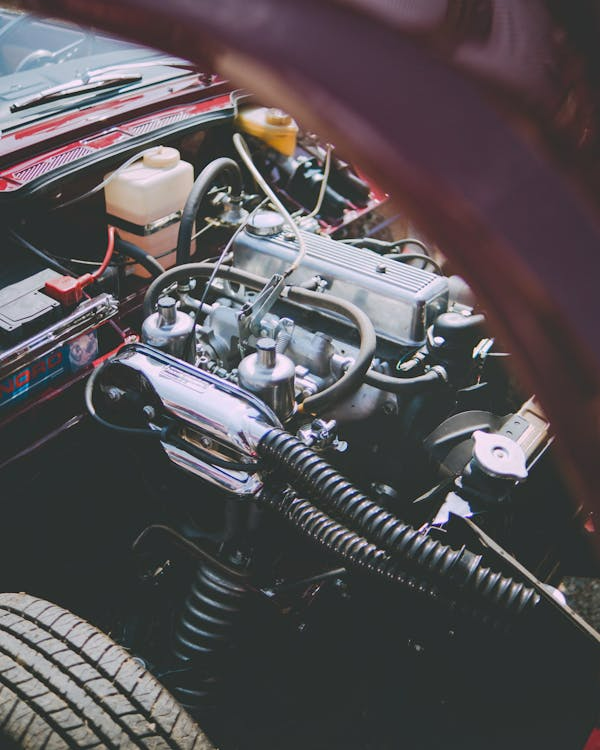 The engine of a car